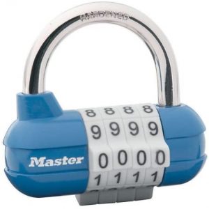 A 4 digit number lock.