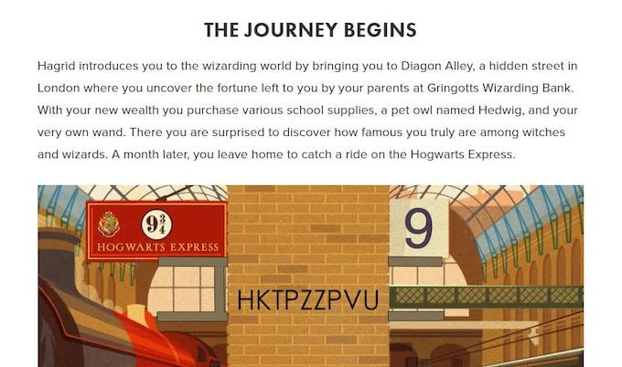 In-game: The 9 & 3/4 platform.