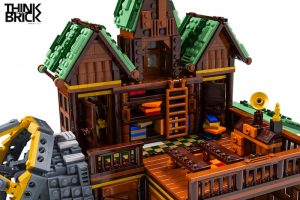 A study with a desk and bookshelf.