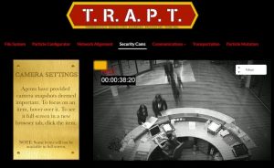 Security camera feed of the Tokyo office shows a front desk and people coming and going.