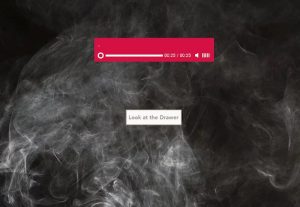 An audio player over an image of smoke.