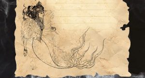 Sketch of a mermaid.