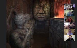 A view of a beautiful ancient ruins set.