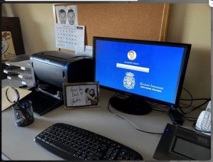 A computer owned by a character in the game.