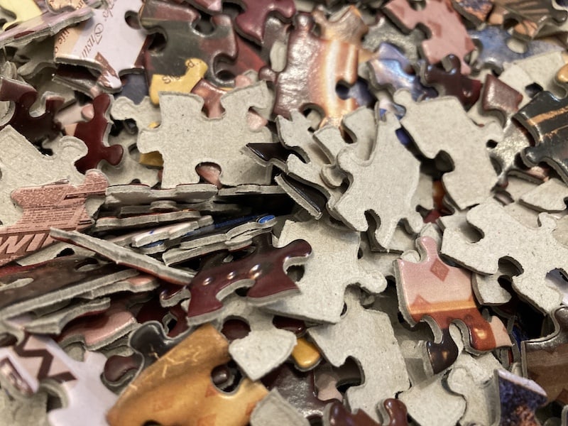 Closeup of the jumbled pieces.