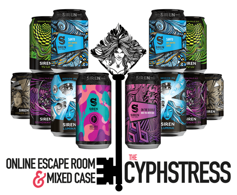 An assortment of Siren Beers.