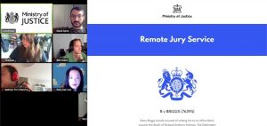 Remote Jury Service brief in the case of R v Briggs. The jurors are on Zoom.