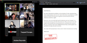An introduction letter from The Resistance, explaining the mission.