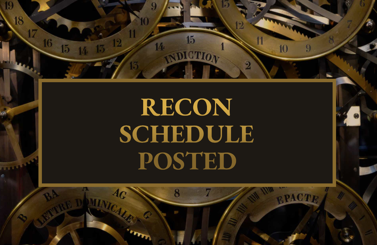 Announcing: RECON Schedule of Featured Talks