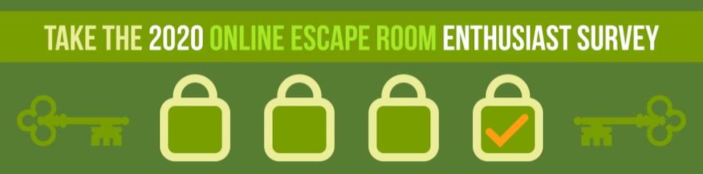 Survey banner shows 4 checkboxes in the shape of locks.