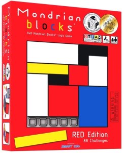 Mondrian blocks logic puzzle box.
