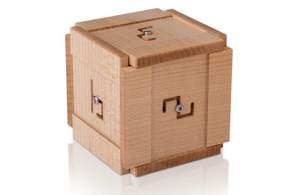 Wooden Rune Cube puzzle box.