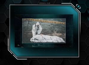 Video of a PPE-covered person over a bodybag.