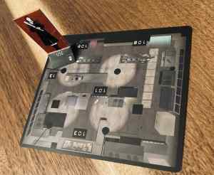 A game map with a character piece.