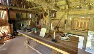 Interior of a primitive home.