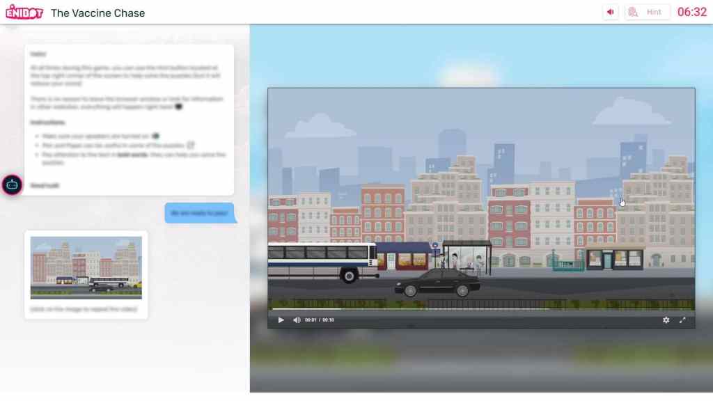Chat and animation based UI for Enibot.