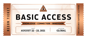 Bronze RECON Basic Access ticket - date: August 22-23, 2021.