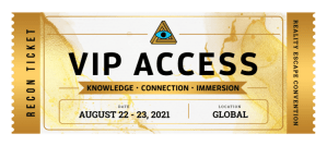 Gold RECON VIP Access ticket - date: August 22-23, 2021.