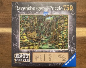 Ravensburger Temple Grounds Escape puzzle box art.