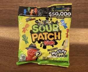Mystery Flavor Sour Patch Kids packaging.