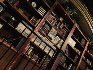 A large and beautiful bookcase.