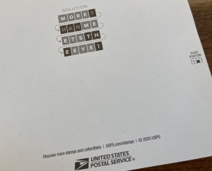 Back of the stamp book displays how to interpret the solution.