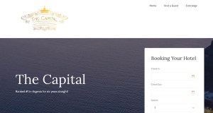 A website for booking a room at the Capital Hotel in Argenia.