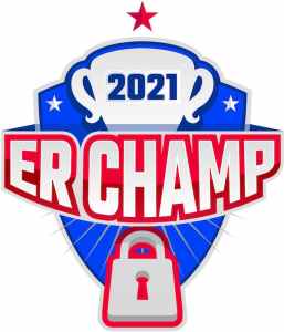 2021 ER Champ logo with a trophy and a padlock.