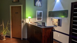 The front desk for the Princeton Bank & Trust.