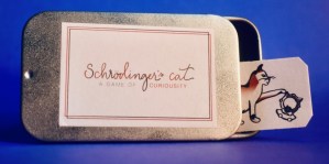 Schrodinger's Cat a Game of Curiosity tin.