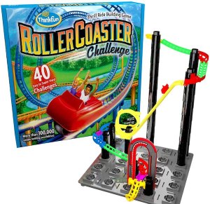 Roller Coaster Challenge box beside the puzzle components.