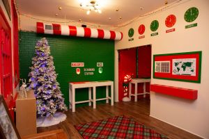 The naughty/ nice scanning station in Santa's workshop.