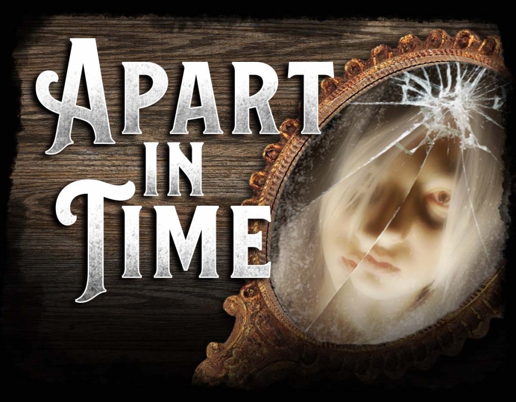Key art for Apart in Time features a broken mirror with a haunting face in the shards.