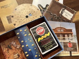 Game contents include a number of old west themed items.