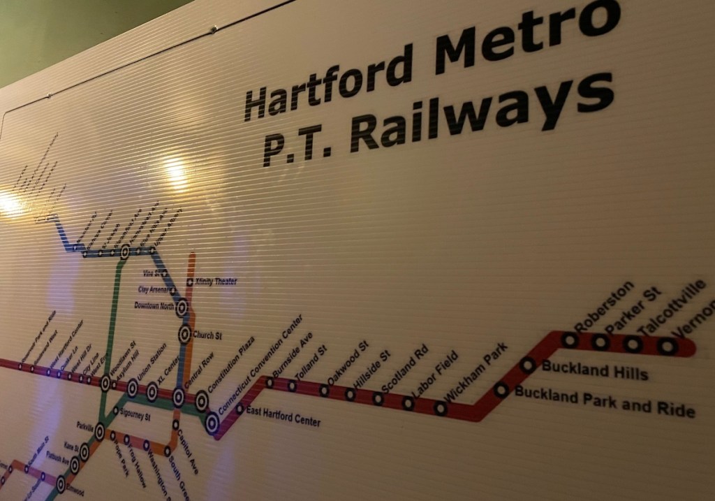 Hartford Metro PT Railways map.