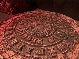 A large stone Ouija Board.