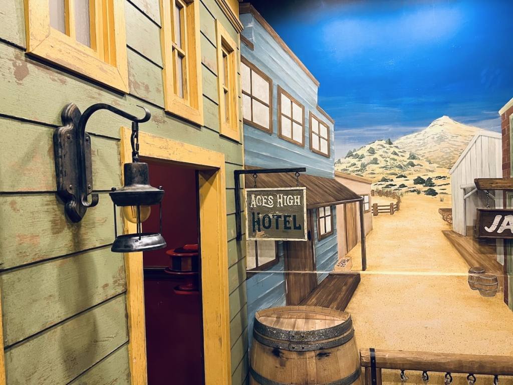 Aces High Hotel exterior the old west.