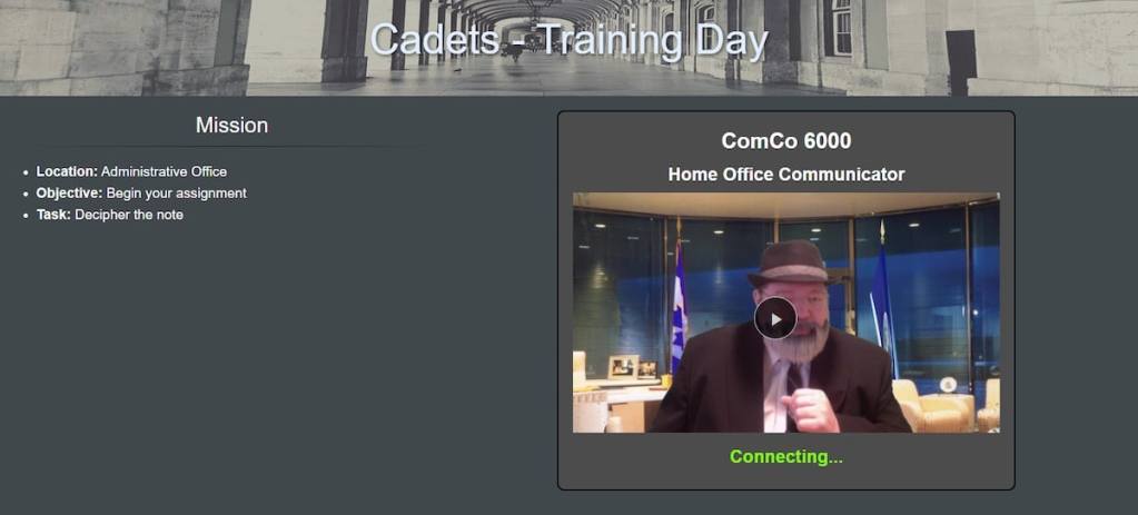 Cadets Training Day, Home Office Communicator video.