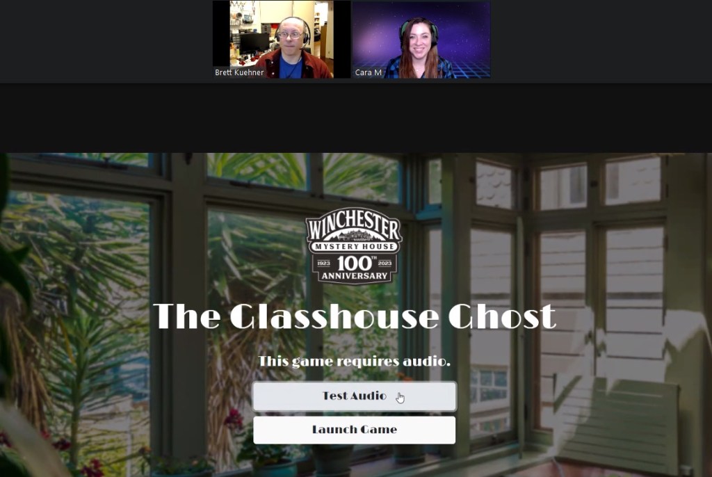 Title card for Winchester Mystery House, The Glasshouse Ghost.