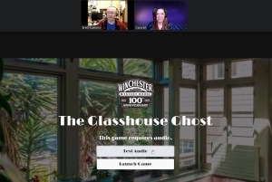 Title card for Winchester Mystery House, The Glasshouse Ghost.
