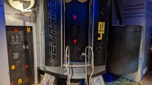 A large metal capsule labeled, "Nutrino 42."