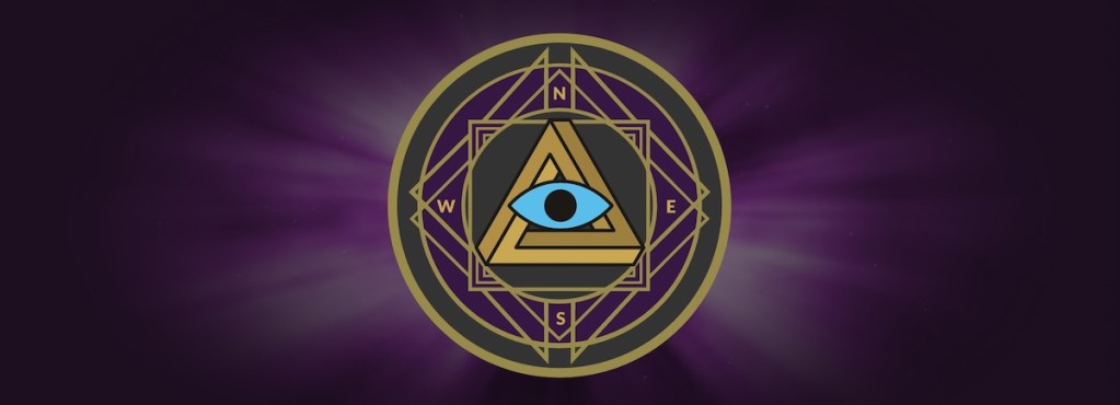 RECON Boston 22's logo, RECON penrose triangle with eye set in a compass.