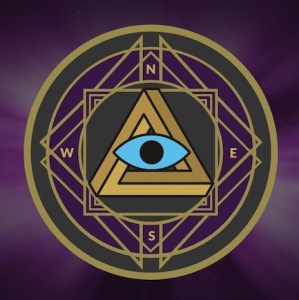 RECON Boston 22's logo, RECON penrose triangle with eye set in a compass.