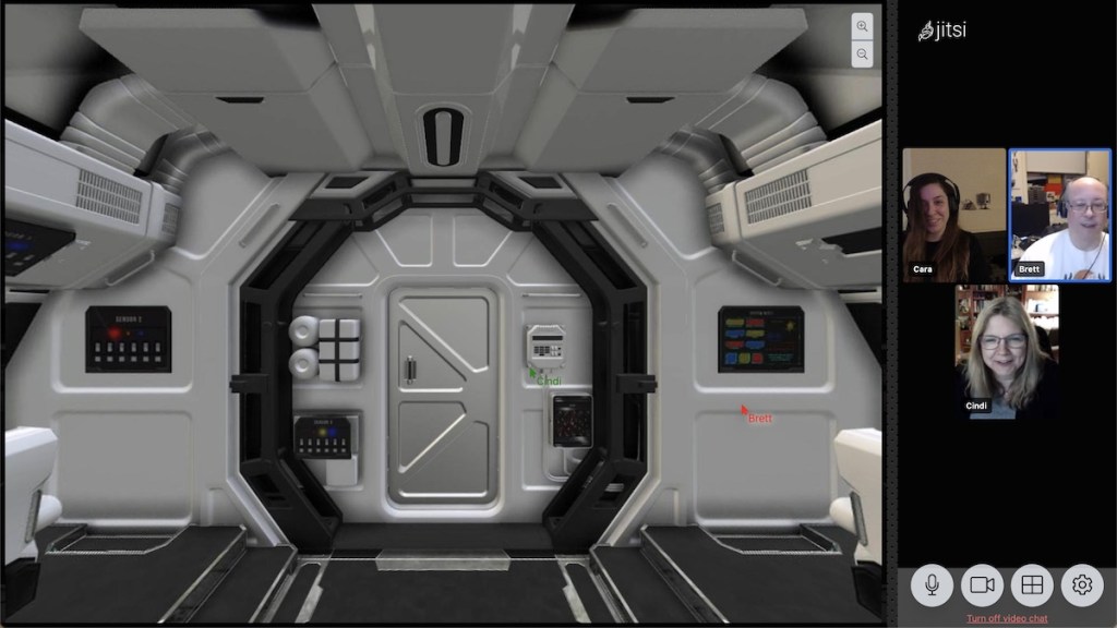 Rendering of the inside of a spaceship.
