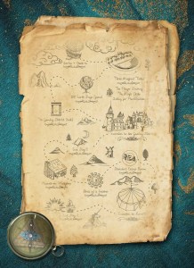 RECON Boston event map, a series of illustrations and descriptions showing the event progression for the convention.