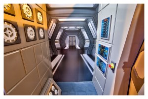 A hallway on a starship.