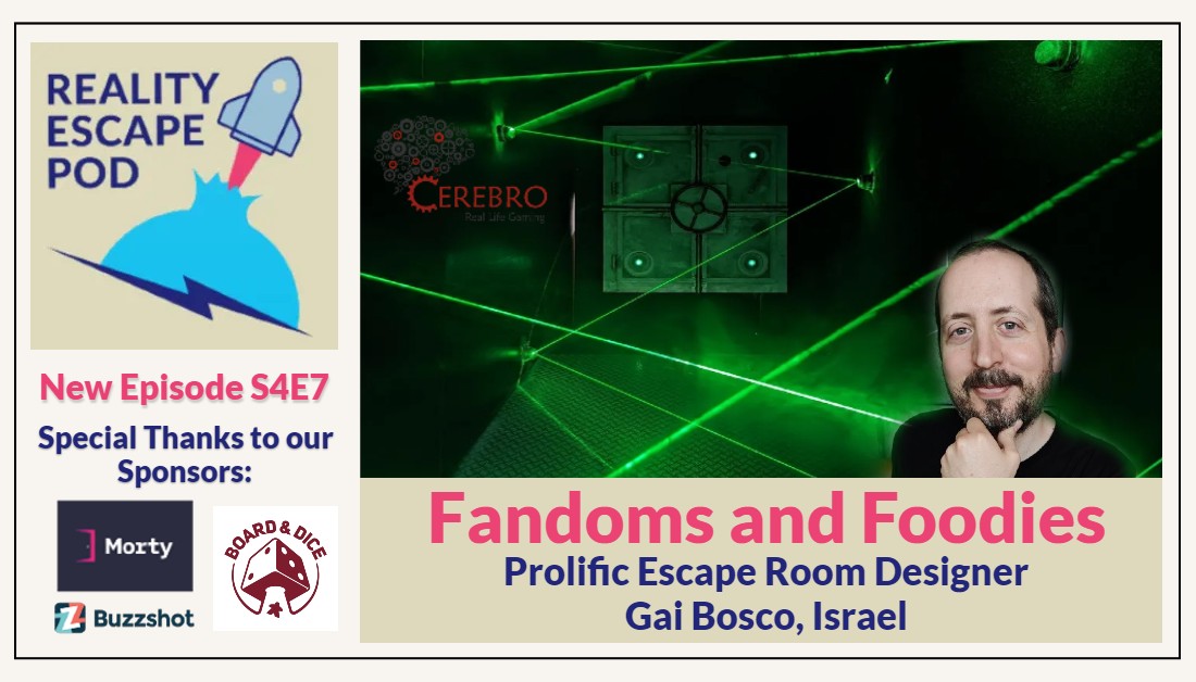 REPOD S4E7 – Fandoms & Foodies: Prolific Escape Room Designer Gai Bosco, Israel