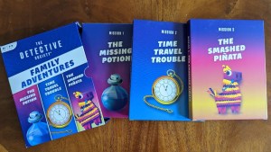 The Detective Society - Family Adventures package contains three individual missions, each with their own boxes.