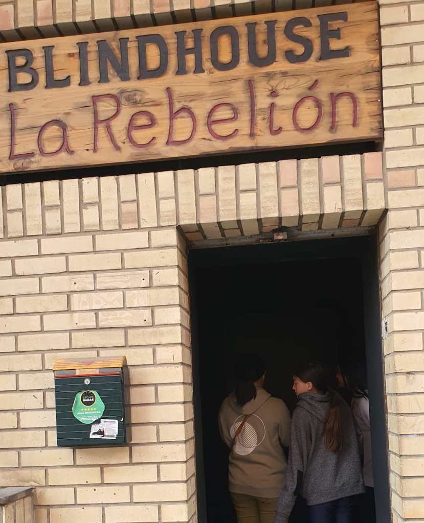 Brick entry way for Blindhouse La Rebelión