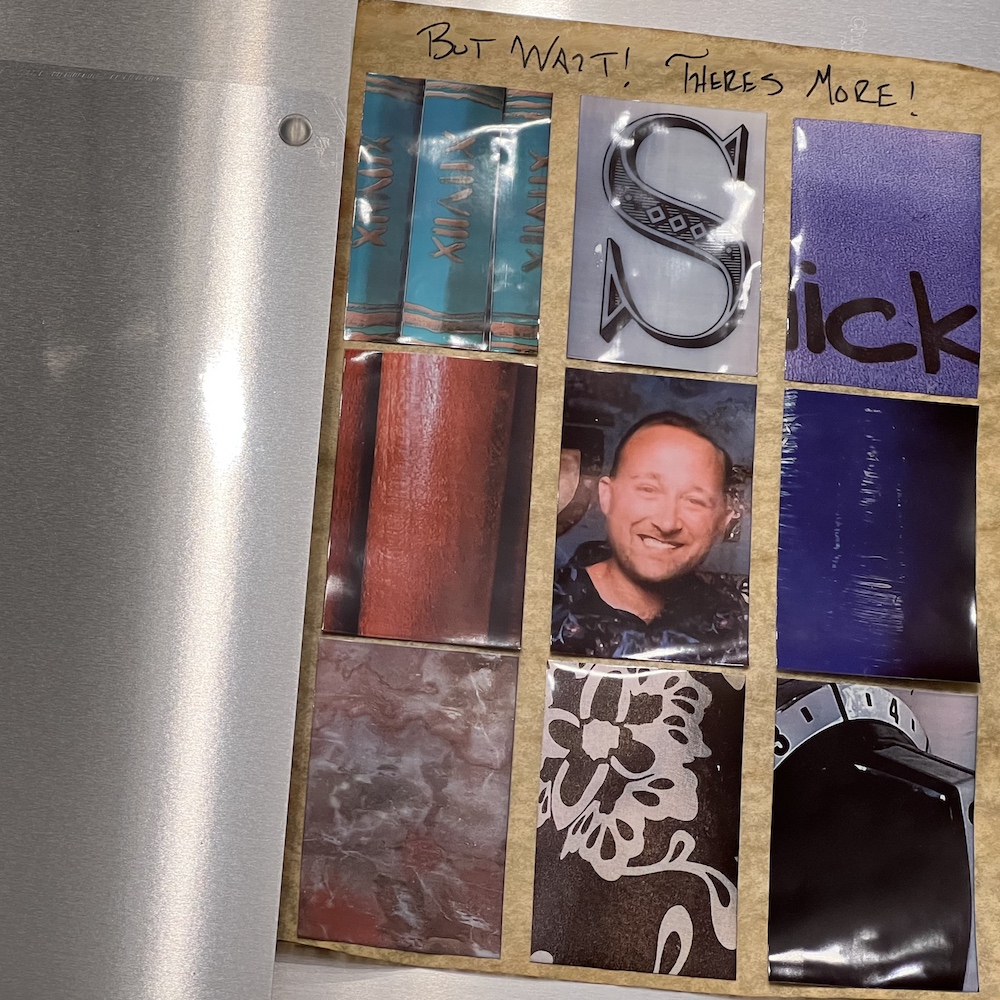 A matrix of 9 closeup photos of various items from around our home. Text reads, "But wait! There's more"